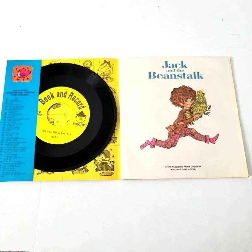 Peter Pan Records Jack and the Beanstalk Book & Record 45 RPM 1971 Vintage - Picture 3 of 3